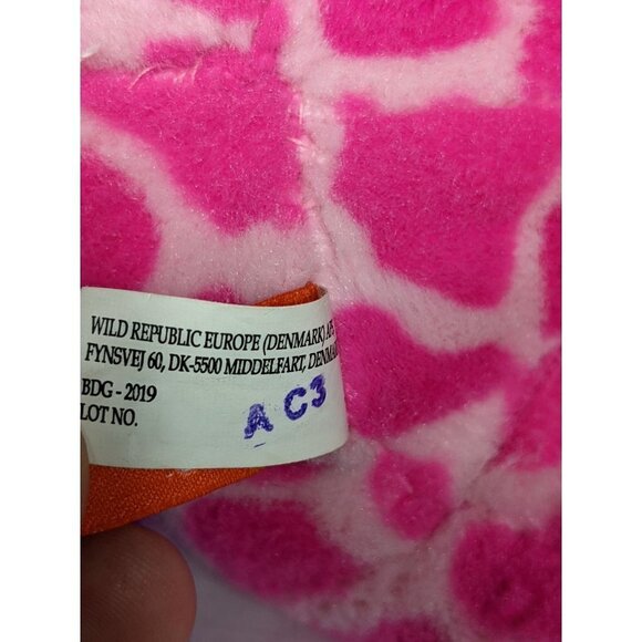 Wild Republic Hot Pink Giraffe Zoo Animal Plush Stuffed Animal 12.5" - Picture 7 of 7
